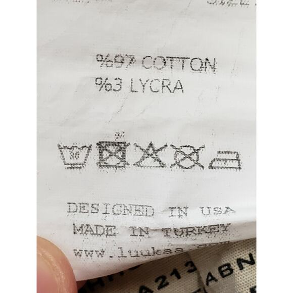 Luukaa Tan Collared Long Sleeve Size L Short/Long Shirt Side Zippers No Pocket - Picture 9 of 9